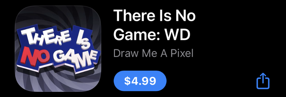 "There is no game" iOS App store Title and Subtitle