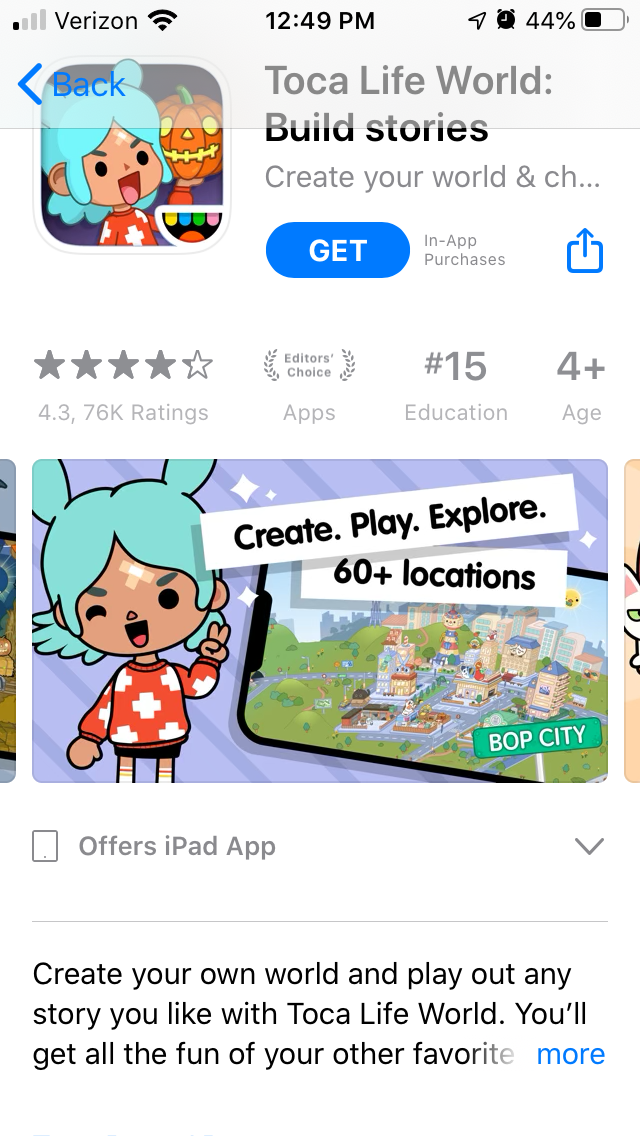 Toca Life: City, Apps
