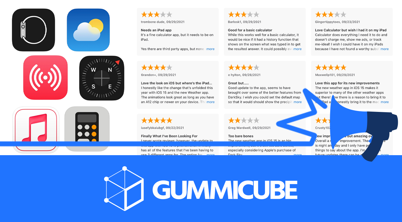Reviews & Ratings for Built-In iOS Apps