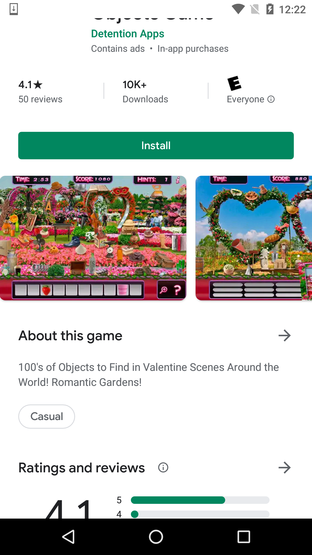 hidden objects valentines day play store screenshots