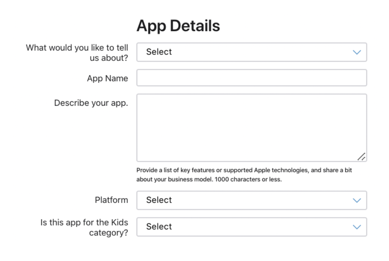 Apple's contact form